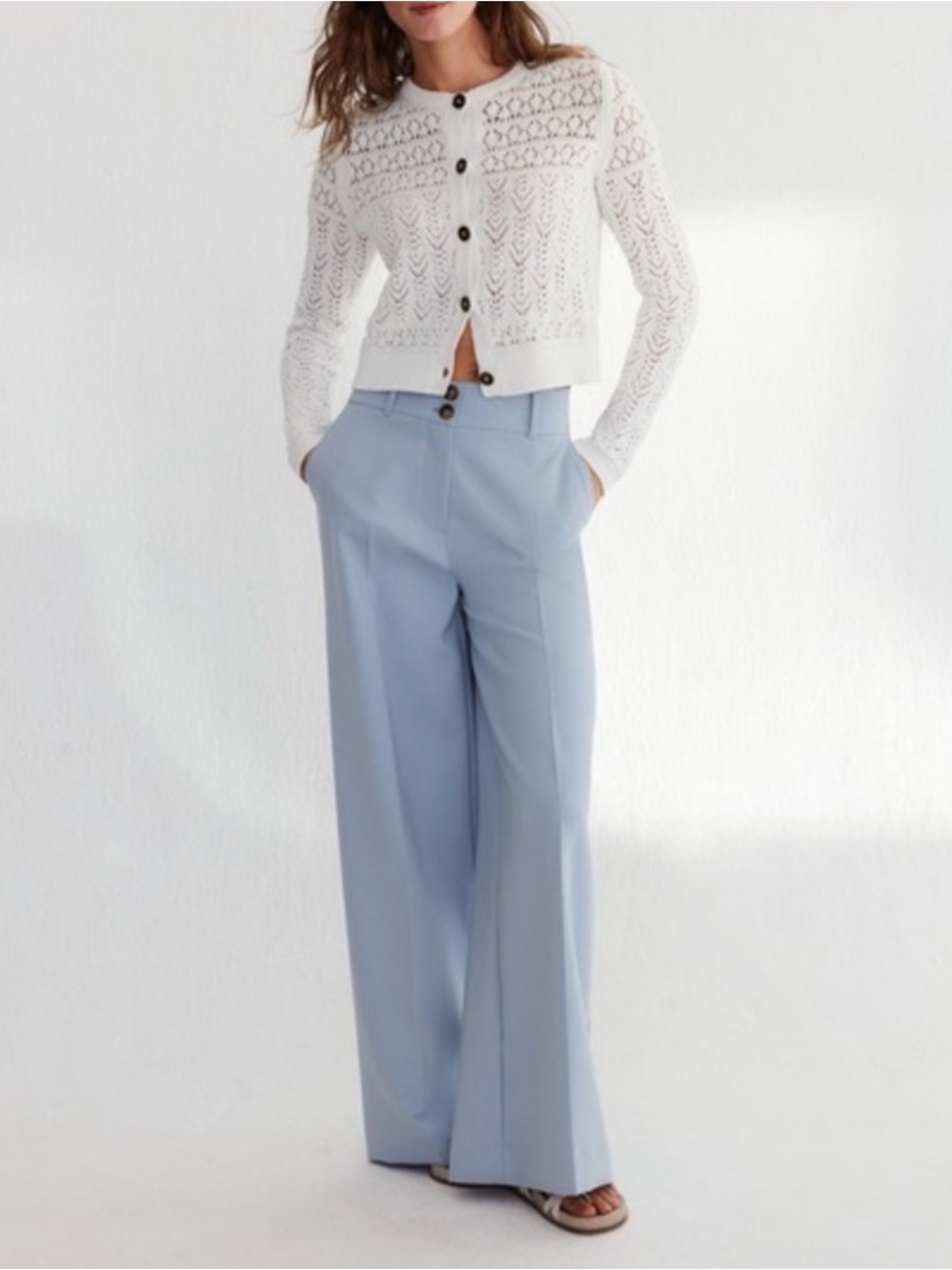 BODEN High Rise Wide Leg Trousers - Picture 2 of 7